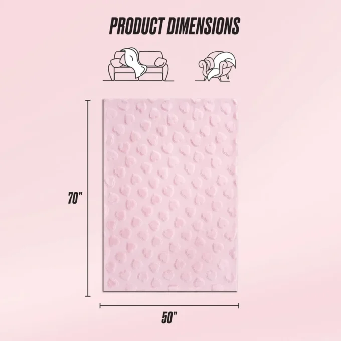 3D Faux Fur Throw Blanket
