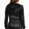 Aries Customizable Big Bling Velour Hoodie