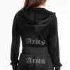 Aries Customizable Big Bling Velour Hoodie