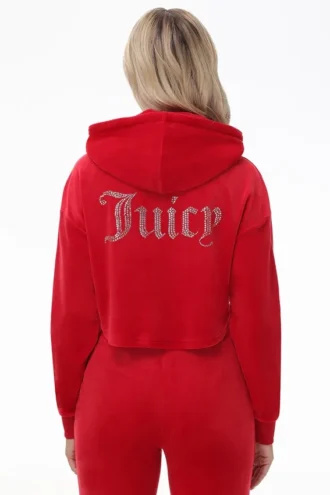 Big Bling High Low Cropped Hoodie Big Bling High Low Cropped Hoodie
