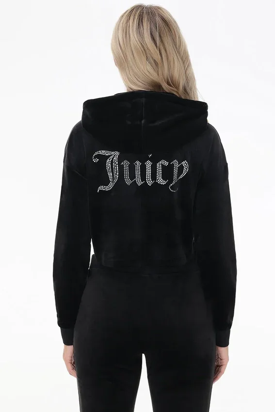 Big Bling High Low Cropped Hoodie Big Bling High Low Cropped Hoodie