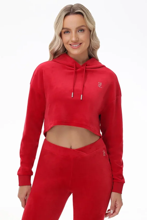 Big Bling High Low Cropped Hoodie Big Bling High Low Cropped Hoodie