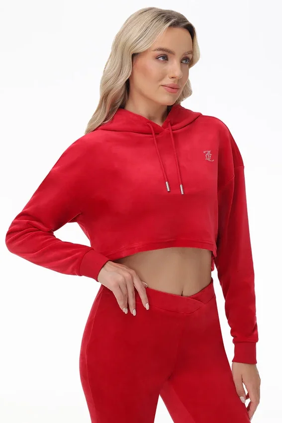 Big Bling High Low Cropped Hoodie Big Bling High Low Cropped Hoodie