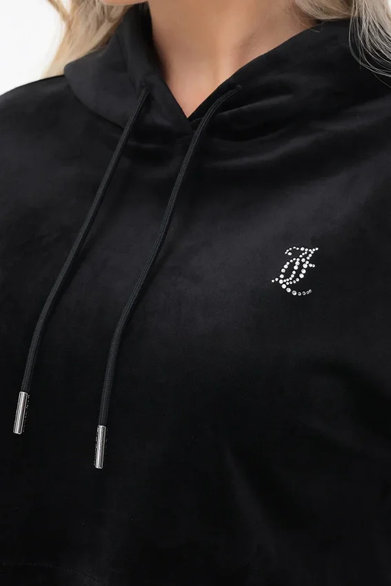 Big Bling High Low Cropped Hoodie Big Bling High Low Cropped Hoodie