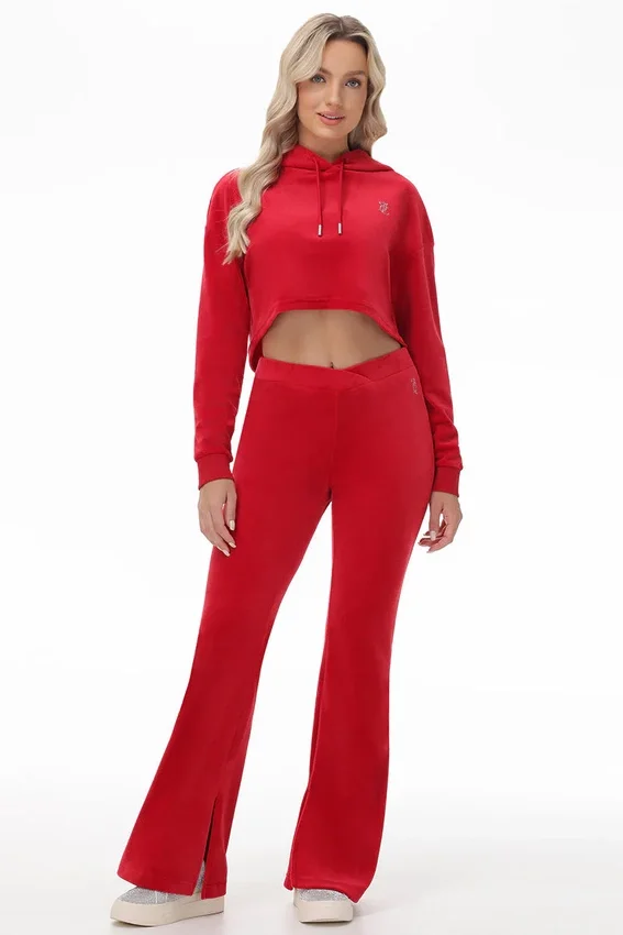 Big Bling High Low Cropped Hoodie Big Bling High Low Cropped Hoodie