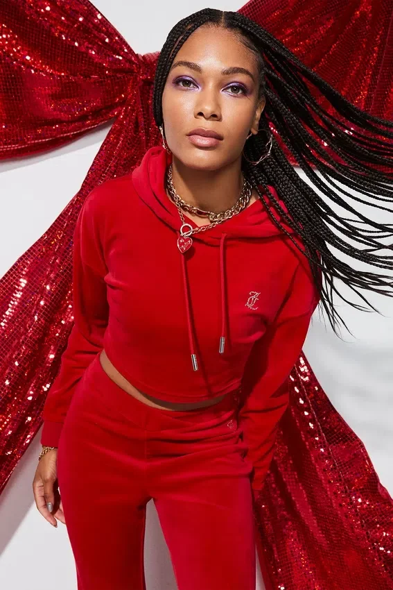 Big Bling High Low Cropped Hoodie Big Bling High Low Cropped Hoodie
