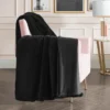 Big Fluffy Solid Faux Fur Blanket