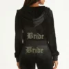 Bride Customizable Big Bling Velour Hoodie