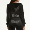 Bride Customizable Big Bling Velour Hoodie
