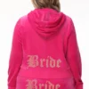 Bride Customizable Big Bling Velour Hoodie