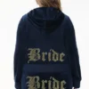 Bride Customizable Big Bling Velour Hoodie
