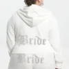 Bride Customizable Big Bling Velour Hoodie