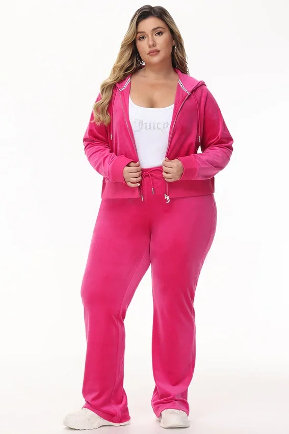 Bride Customizable Big Bling Velour Track Pants Bride Customizable Big Bling Velour Track Pants