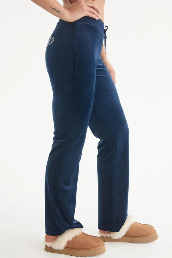 Bride Customizable Big Bling Velour Track Pants Bride Customizable Big Bling Velour Track Pants