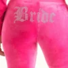 Bride Customizable Big Bling Velour Track Pants Bride Customizable Big Bling Velour Track Pants