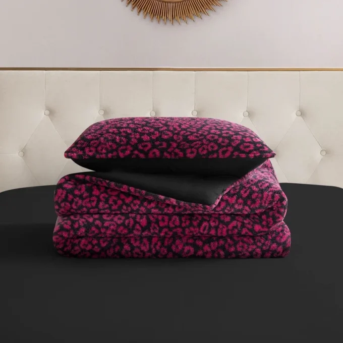 Cheetah Feathered Comforter Set