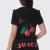 Cherry Bling Velour Hoodie