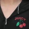 Cherry Bling Velour Hoodie
