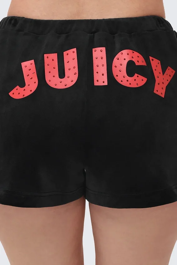 Cherry Bling Velour Shorts Cherry Bling Velour Shorts