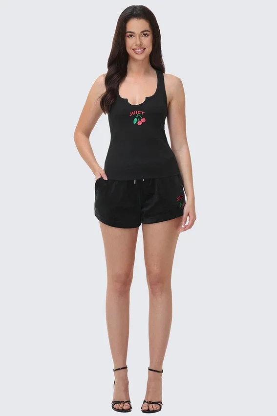 Cherry Bling Velour Shorts Cherry Bling Velour Shorts
