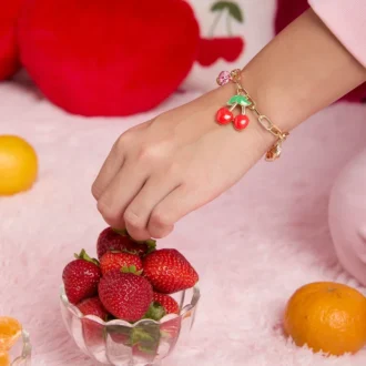 Cherry & Fruit Charm Bracelet