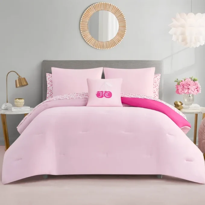 Cherry Reversible Bed in a Bag Bedding Set