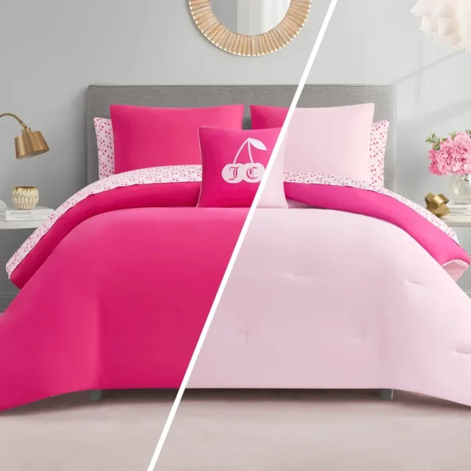 Cherry Reversible Bed in a Bag Bedding Set