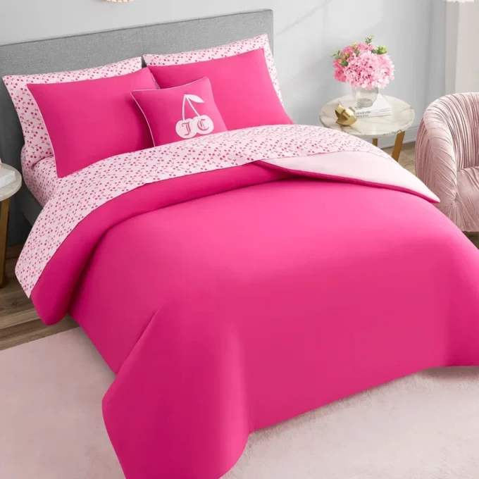 Cherry Reversible Bed in a Bag Bedding Set
