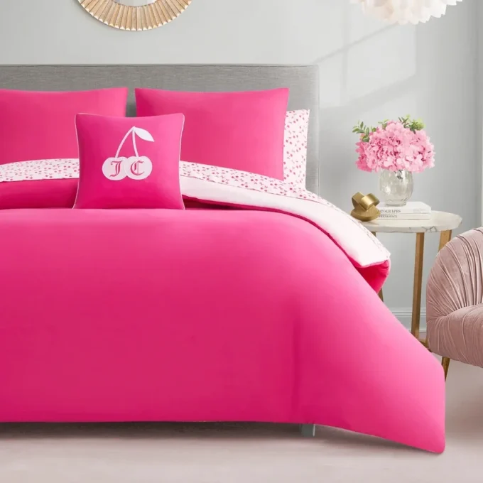 Cherry Reversible Bed in a Bag Bedding Set