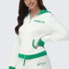 Contrast Trim Logo Hoodie