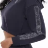 Cropped Fleece Hoodie with Side Bling