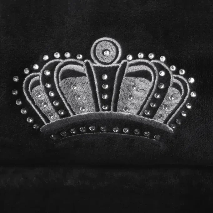 Crown Bling Black Pet Bed