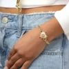 Crown Heart Charm Chain Bracelet