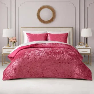 Crushed Velvet Comforter Set
