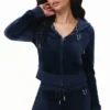 Custom Initial Og Big Bling Velour Hoodie