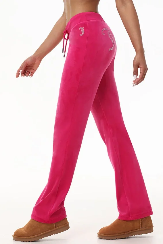 Custom Initial Og Big Bling Velour Track Pants Custom Initial Og Big Bling Velour Track Pants