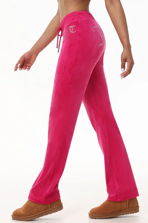Custom Initial Og Big Bling Velour Track Pants Custom Initial Og Big Bling Velour Track Pants
