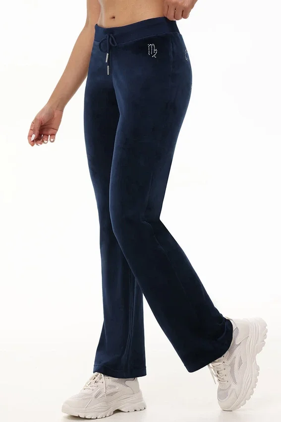 Custom Zodiac Og Big Bling Velour Track Pants Custom Zodiac Og Big Bling Velour Track Pants