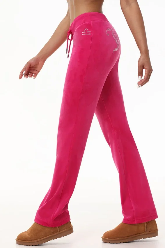 Custom Zodiac Og Big Bling Velour Track Pants Custom Zodiac Og Big Bling Velour Track Pants