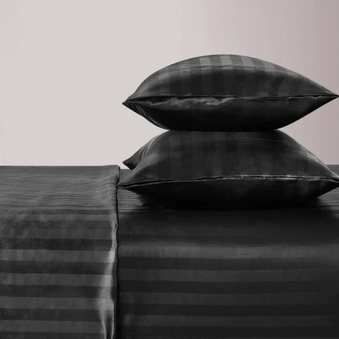 Damask Stripe Satin Sheet Set