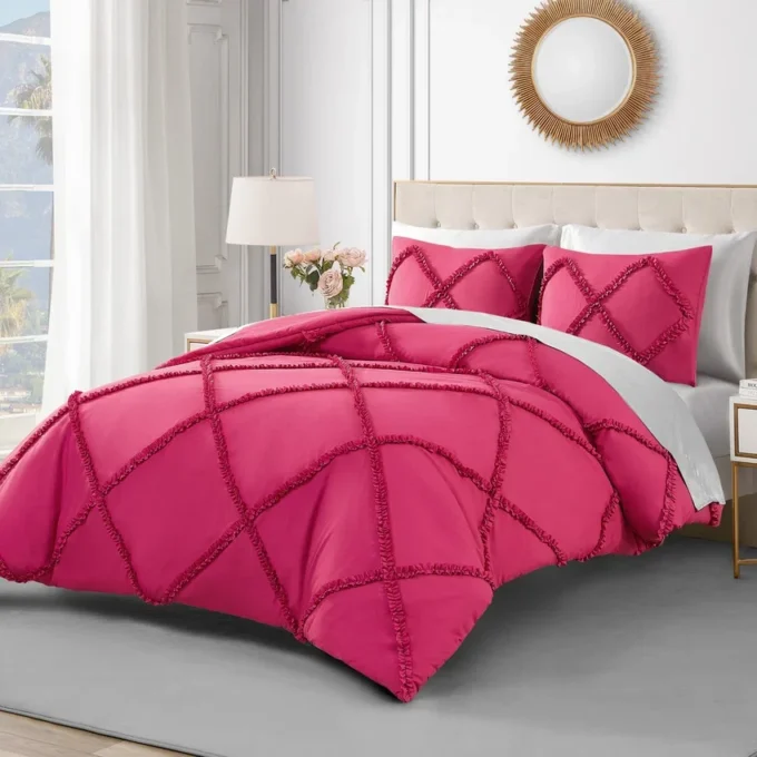 Diamond Ruffle Comforter Set