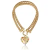 Double Chain Heart Padlock Bracelet Double Chain Heart Padlock Bracelet