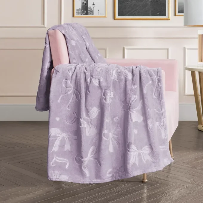 Embossed Plush Oversized Throw Blanket