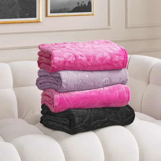 Embossed Plush Oversized Throw Blanket