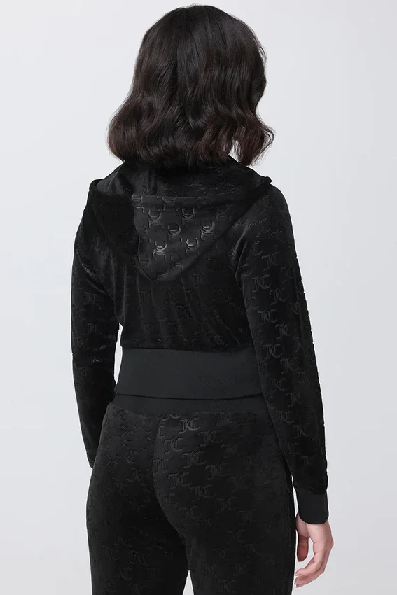 Embossed Velour Corset Hoodie Embossed Velour Corset Hoodie