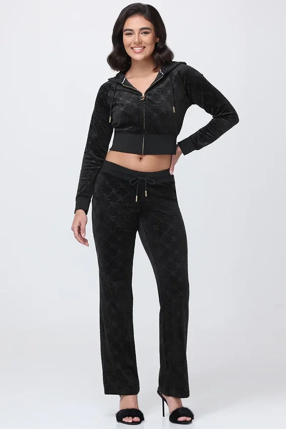 Embossed Velour Corset Hoodie Embossed Velour Corset Hoodie