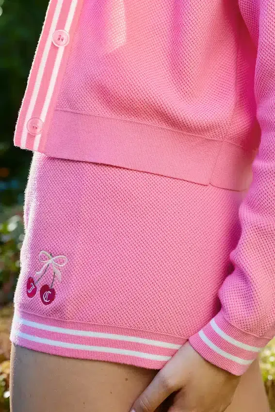 Embroidered Tipped Sweater Shorts Embroidered Tipped Sweater Shorts