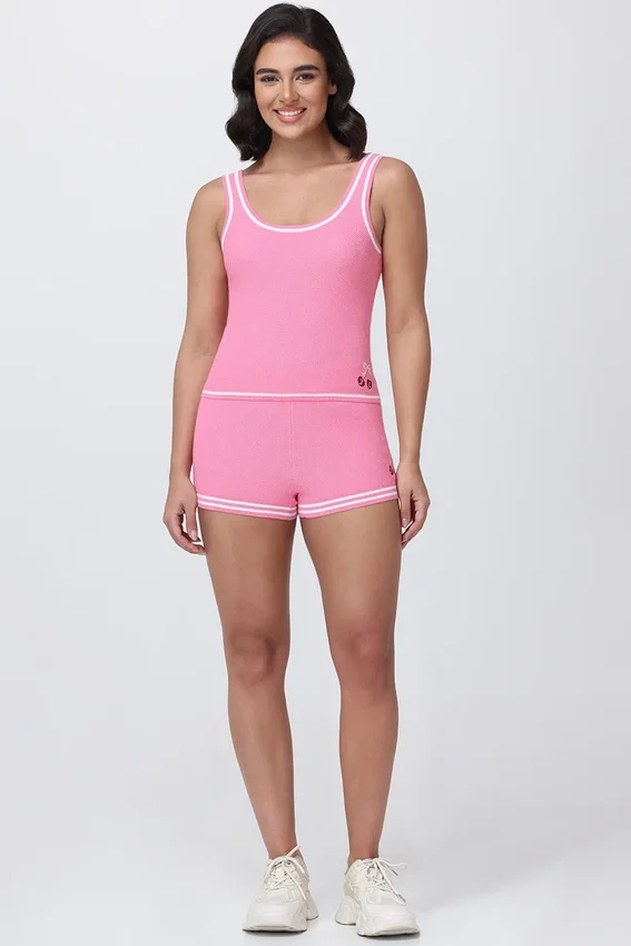 Embroidered Tipped Tank Top Embroidered Tipped Tank Top