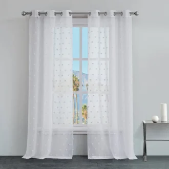 Evelyn Polka Dot Sheer Curtains Evelyn Polka Dot Sheer Curtains