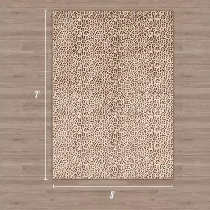 Finely Washable Rug, 5′ X 7′